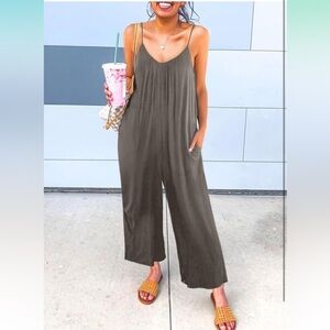 Loose Spaghetti Strap Romper Jumpsuit